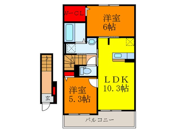 グランノーブルⅡの物件間取画像